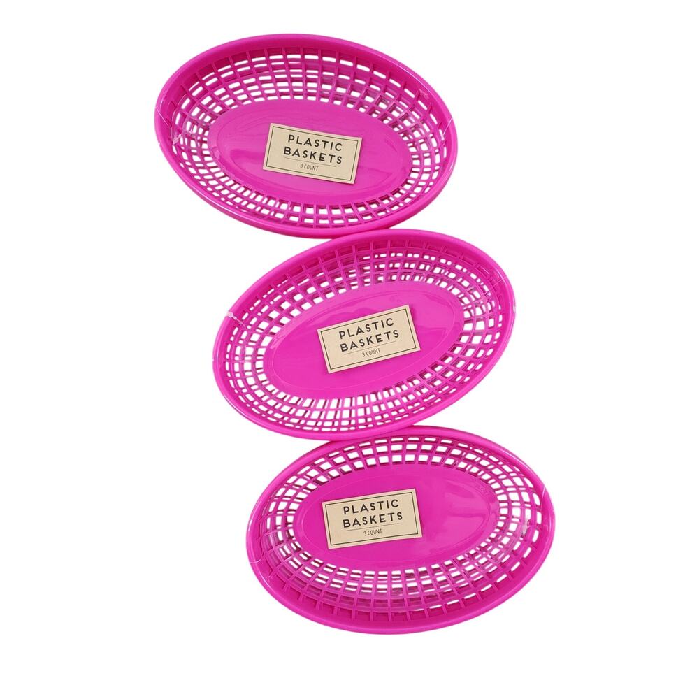 New Set of 3 pack pink baskets